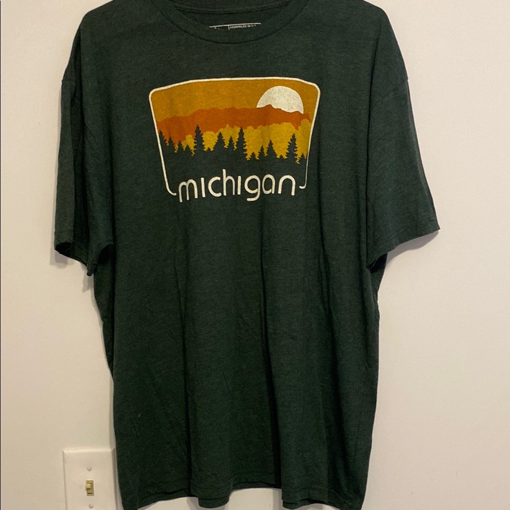 The Mountain Michigan Graphic Tee - Forest Green, soft fabric
